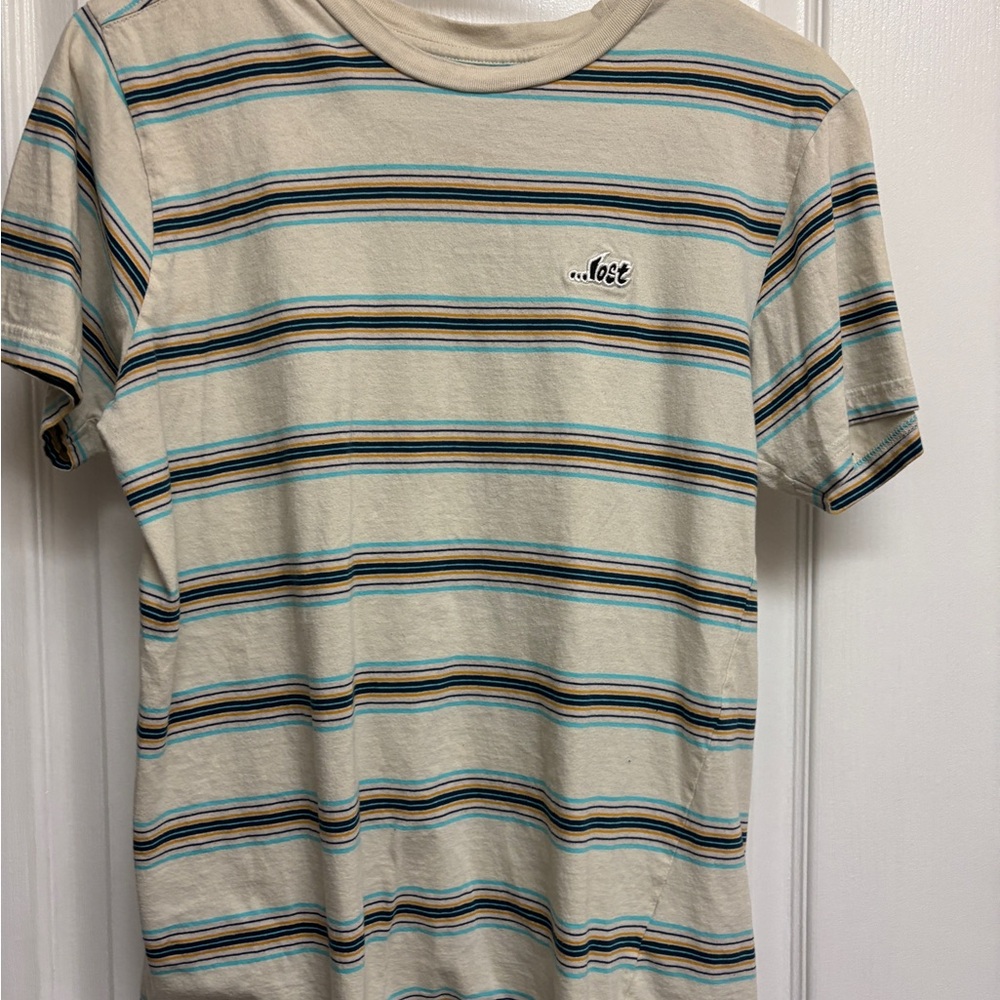 Striped Beige and Blue lost Men's Shirt